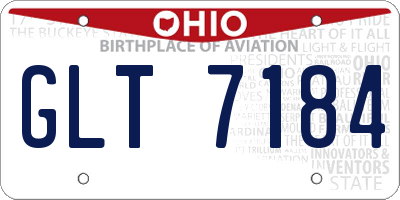 OH license plate GLT7184
