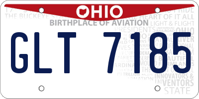 OH license plate GLT7185