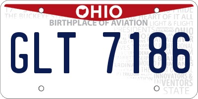 OH license plate GLT7186