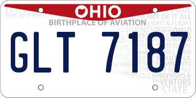 OH license plate GLT7187