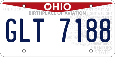 OH license plate GLT7188