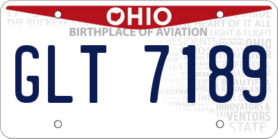 OH license plate GLT7189