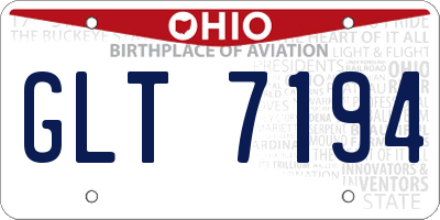 OH license plate GLT7194