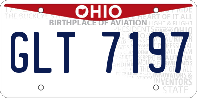 OH license plate GLT7197