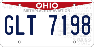 OH license plate GLT7198