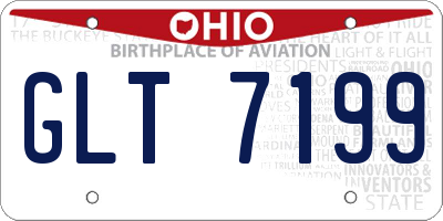 OH license plate GLT7199