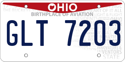 OH license plate GLT7203