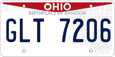 OH license plate GLT7206