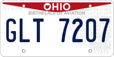 OH license plate GLT7207