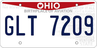 OH license plate GLT7209