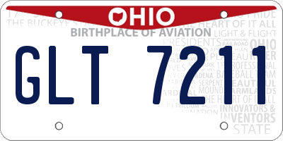 OH license plate GLT7211