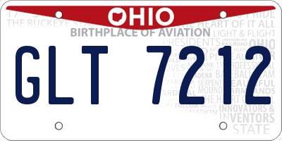 OH license plate GLT7212