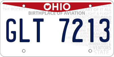 OH license plate GLT7213