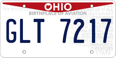 OH license plate GLT7217