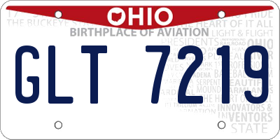 OH license plate GLT7219