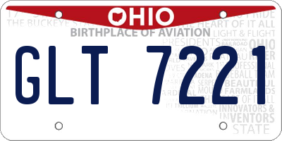 OH license plate GLT7221