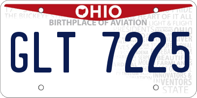 OH license plate GLT7225