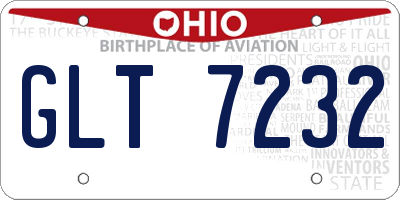 OH license plate GLT7232
