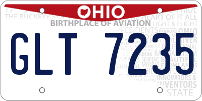 OH license plate GLT7235
