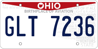 OH license plate GLT7236