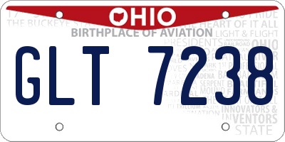 OH license plate GLT7238