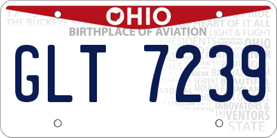 OH license plate GLT7239