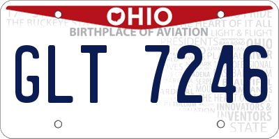 OH license plate GLT7246