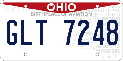 OH license plate GLT7248