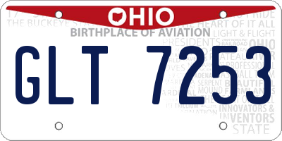 OH license plate GLT7253