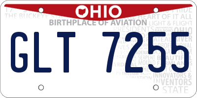 OH license plate GLT7255
