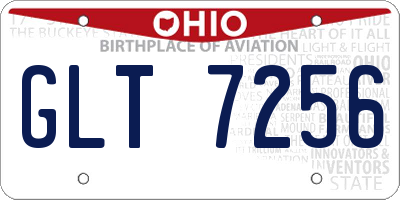 OH license plate GLT7256