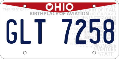 OH license plate GLT7258