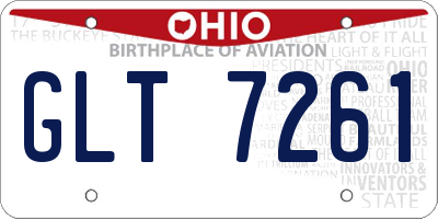 OH license plate GLT7261