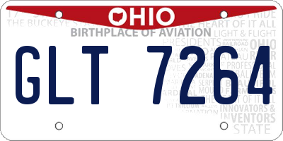 OH license plate GLT7264