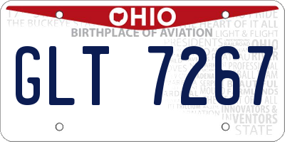 OH license plate GLT7267
