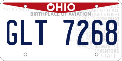OH license plate GLT7268