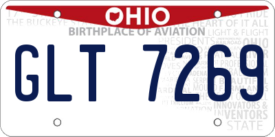 OH license plate GLT7269