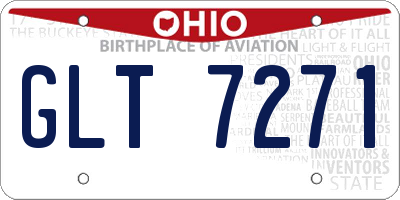 OH license plate GLT7271