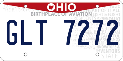 OH license plate GLT7272