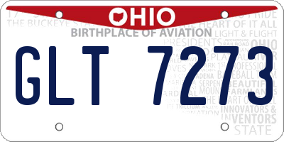 OH license plate GLT7273