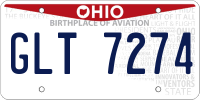 OH license plate GLT7274