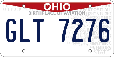 OH license plate GLT7276