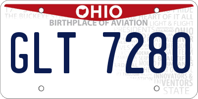 OH license plate GLT7280