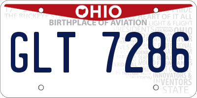 OH license plate GLT7286