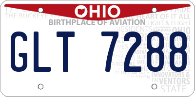OH license plate GLT7288