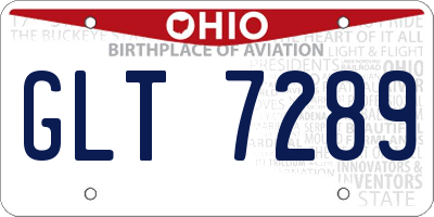 OH license plate GLT7289