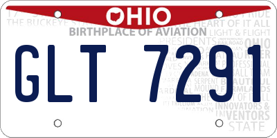 OH license plate GLT7291