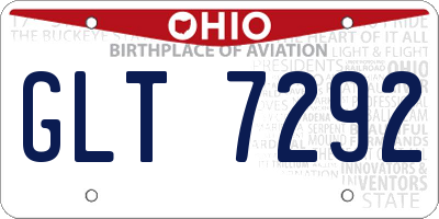 OH license plate GLT7292