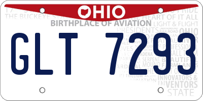 OH license plate GLT7293