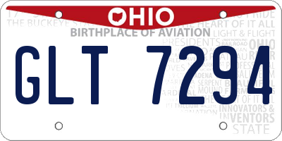 OH license plate GLT7294